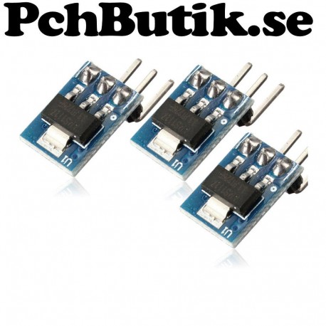 3-Pack step down till 3.3V AMS1117 mini modell, passar kopplingsdäck