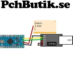 USB till RS232 konverterare för TTL nivå. Passar Arduino och Win 8.