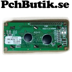 LCD display 2x16 tecken gult bakgrunds ljus, Passar Arduino.