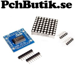 Display, punktmatrix 7219. 8 x 8 punkter