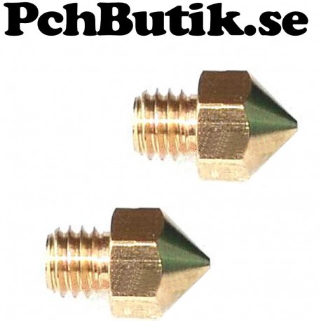 2 st. Munstycke 0.5mm passar till 3D skrivare. MK7, MK8