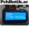 LCD HD44780 Kompatibel 20x4 tecken, passar Arduino