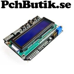 16x2 LCD 1602 Display Uno shield med knappar.