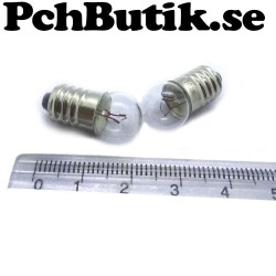 2 st Glödtråd lampa 6 Volt 0.5A E10 gänga