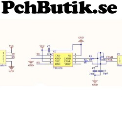 2-Pack TJA1050 UART RS232 till CAN, CAN-H och CAN-L adapter.