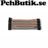 30 cm Flatkabel med hona-hane kontakter, 40 kablar bred, passar Arduino