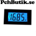 Panel mätare LCD (minus)-19.99 till (plus)+19.99 Voltmeter. Blå belysning.