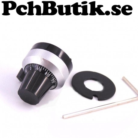 6.35 mm precisions ratt med skala potentiometer