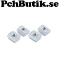 4-pack. T-Spår mutter M4, aluminiumprofil 20-serie