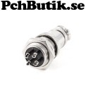 Aviation Plug 4-Pin 16mm GX16-4 Metal Male Female Panel Connector