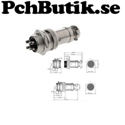 Aviation Plug 4-Pin 16mm GX16-4 Metal Male Female Panel Connector