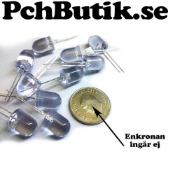 10 st lysdioder 10 mm gult ljus och klar lins, passar Arduino