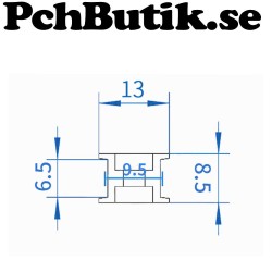 GT2-16 blank drev utan tänder. Blankdrev. MEK