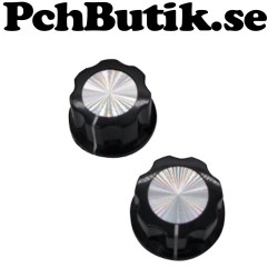 2 pack. Potentiometer ratt, för 6mm axel.