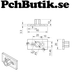 Trapetzoid gängat block