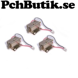 3-Pack, Solenoid lås 12 Volt, elektromagnet