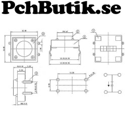 Kit. 25 st. Mini strömbrytare, hatt i 5 färger i ask.