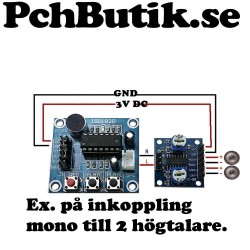 Förstärkare 2 x 3 Watt, 4 till 8 Ohm. PAM 8610