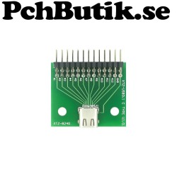 USB-C 3.1 Hona till PCB pinnar.