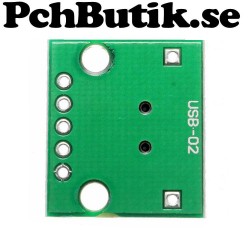 2-pack. Mini-B USB till PCB med hål-pads 