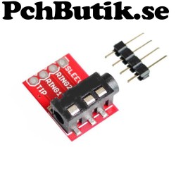 2-pack. Stereo kontakt 3.5 mm till PCB, med brytare