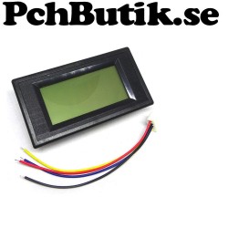 Panel mätare Amperemeter LCD (minus)-1.999till (plus)+1.999. Blå belysning.