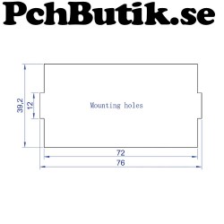 Panel mätare Amperemeter LCD (minus)-1.999till (plus)+1.999. Blå belysning.