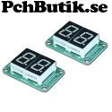 2-pack 74HC595 drivare med 2 siffrors display.