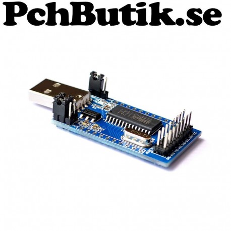 USB till CH341A med Serie UART, SPI, I2C och parallell