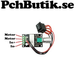 Motor PWM 6-28 volt Max 3A, Rotations rikting.