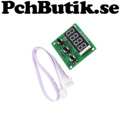 Display 4x7 segemnts LED. 3 knappar. I2C, XH2.54-4P passar Arduino