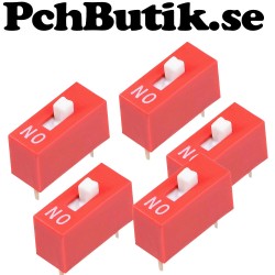 5-pack DIP Switch 2.54mm red slip type 1-polig