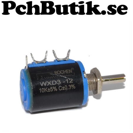 WXD3-12-1W Flervarvig linjär potentiometer på 10K, 5 Varv