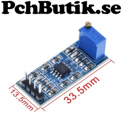 LM358 signalförstärkarmodul med justerbar förstärkning