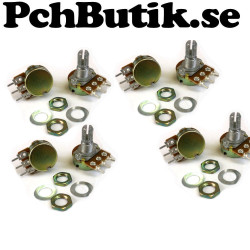 8-pack. Linjära vrid potentiometer 3pin. Kit 5K till 100K