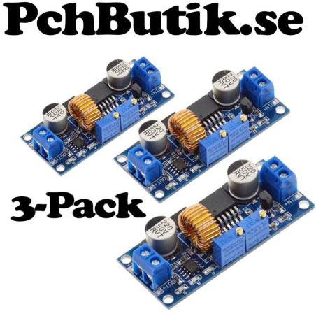 3-Pack, Step-down spänning 1.25-35 Volt 5 Ampere. XL4015 CC