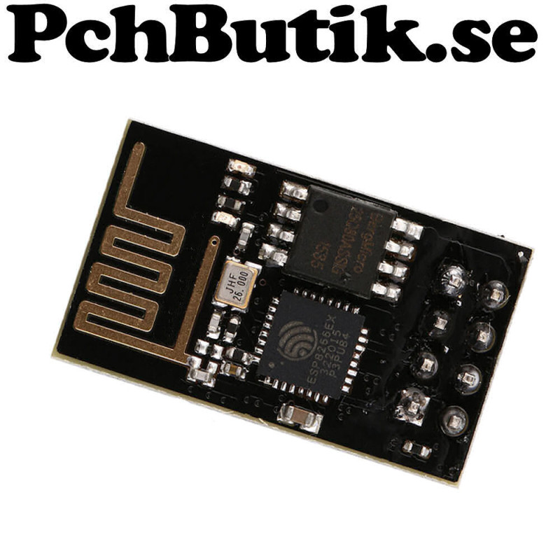 ESP-01 med 1MB minne och ESP8266 Wifi, passar Arduino