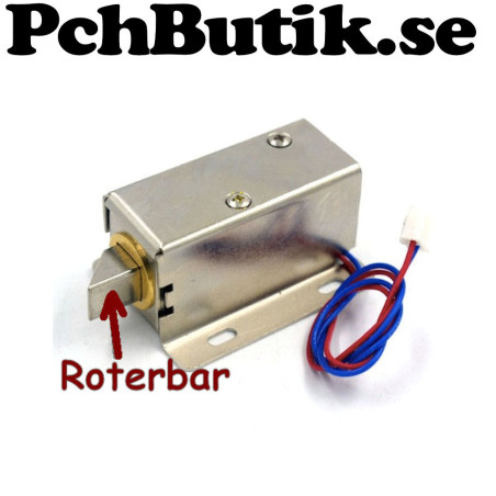 SOLENOID LÅS 12 VOLT, ELEKTROMAGNET 7.5 WATT