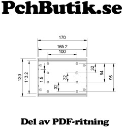 Inbyggnadslåda i plast med frontpanel