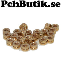 25-pack. GängInsats mutter M3 x 3 mm