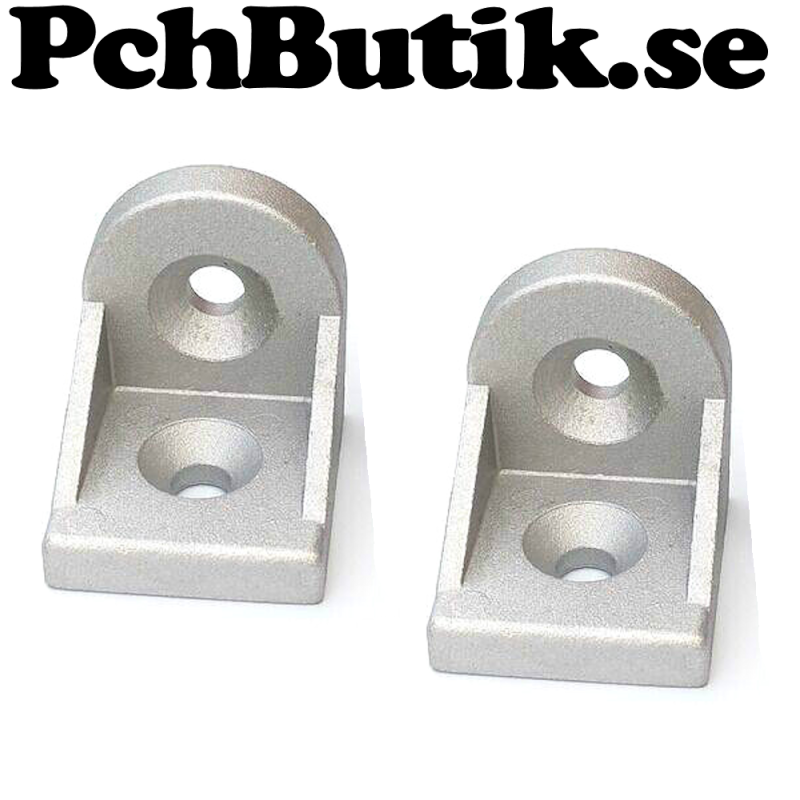 2-pack. Vinkel aluminiumprofil 20-serie, 90grader