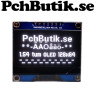 OLED display 1.54 tum,med 128x64 vita pixlar. SPI,SPD0301(kompatibel med 1309)