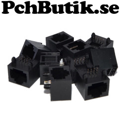 10-pack, 8pin RJ45 LAN uttags kontakt helt i plast