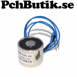 Elektromagnet 12 Volt, hållkraft 5.0Kg. Solenoid