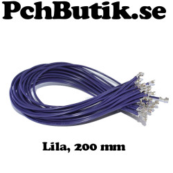 25-pack kabel med hylsa för XH2.54 200mm Lila.