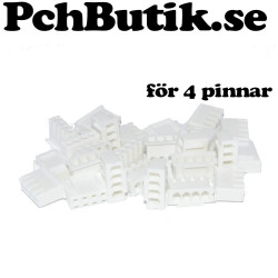 Housing 4p Skal för montering av kabel med hylsa. 25-pack