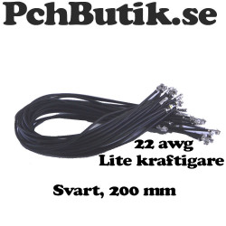 25-pack kabel med hylsa för XH2.54 200mm Svart.