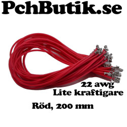 25-pack kabel med hylsa för XH2.54 200mm Röd.