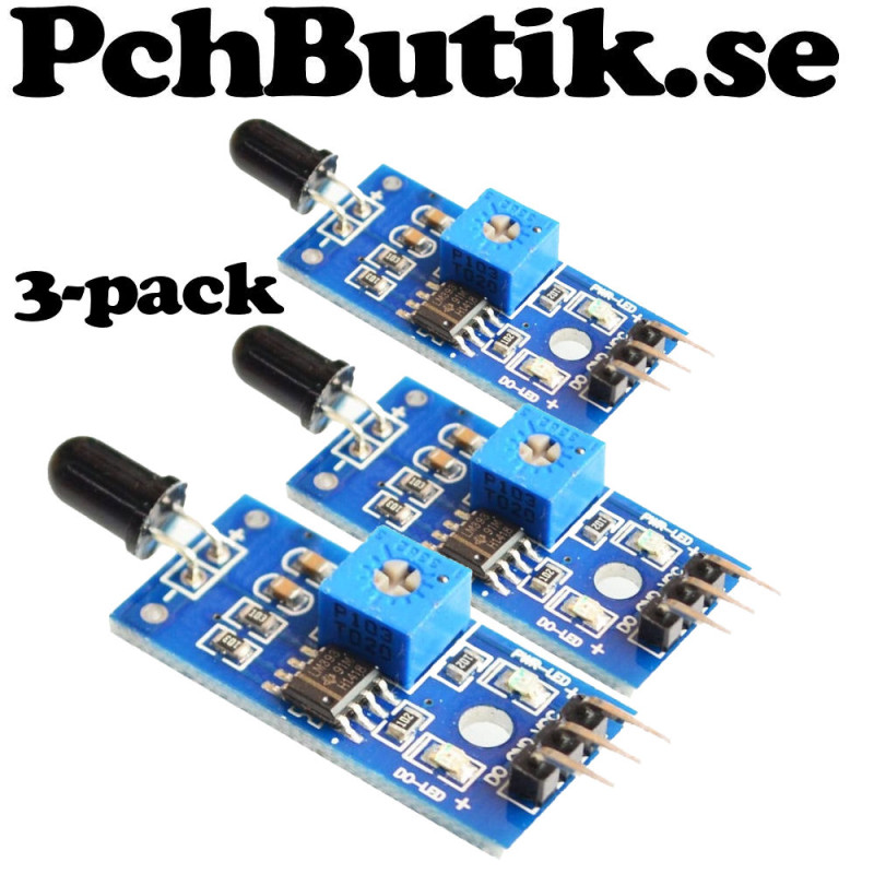 3-pack. Flam-detektor modul, passar till Arduino