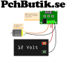 Digital termostat för 12 Volt blåa siffror. -55 till 110 grader celsius